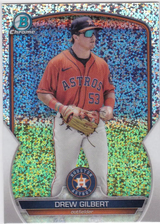 Drew Gilbert baseball card from Bowman Chrome 2023 Houston Astros series