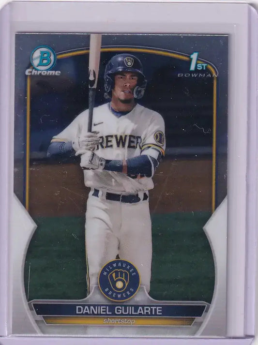 2023 Bowman Chrome #BCP21 Daniel Guilarte Milwaukee Brewers - Baseball Card Single