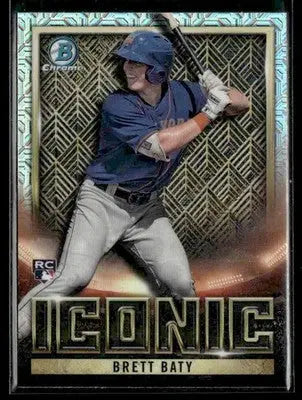 2023 Bowman Chrome Brett Baty #BI-20 Bowman Iconic Mojo Refractor New York Mets