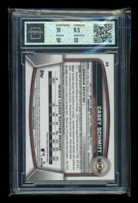 2023 Bowman Chrome Casey Schmitt #38 RC Baseball Arena Club 10