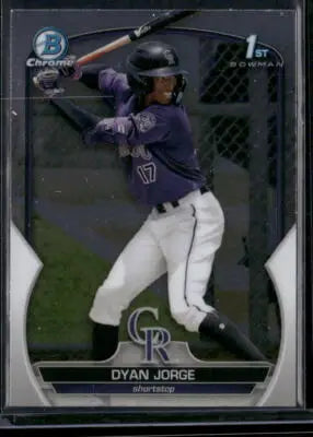 2023 Bowman Chrome Dyan Jorge #BCP-22 1st Bowman Baseball - Baseball Card Single