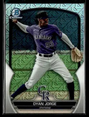 2023 Bowman Chrome Dyan Jorge #BCP-235 Prospects Mojo Refractor Colorado Rockies