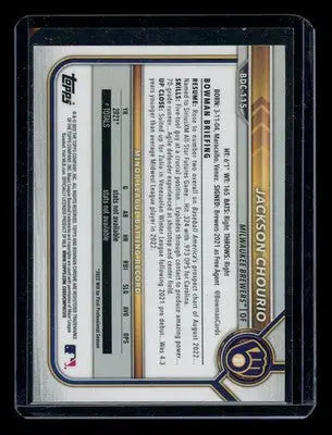 2023 Bowman Chrome Jackson Chourio #BCL-145 Baseball - Baseball Card Single