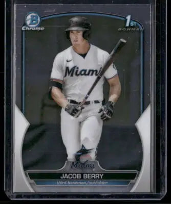 2023 Bowman Chrome Jacob Berry #BCP-108 1st Bowman Baseball - Baseball Card Single