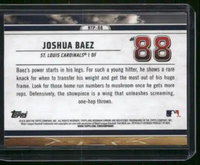 2023 Bowman Chrome Joshua Baez #BTP-88 Bowman Scouts Top 100 Baseball - Baseball Card Single