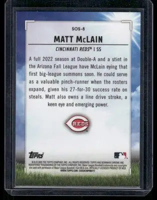 2023 Bowman Chrome Matt McLain #SOS-8 Baseball - Baseball Card Single