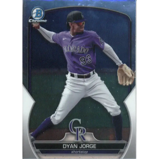 2023 Bowman Chrome Prospects #BCP-235 Dyan Jorge NM-MT Colorado Rockies Baseball Card - Baseball Card Single