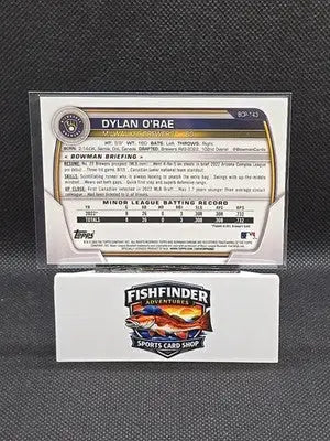 2023 Bowman-Chrome Prospects Dylan O’Rae #BCP-143 Purple Raywave Refractor /250 - Baseball Card Single