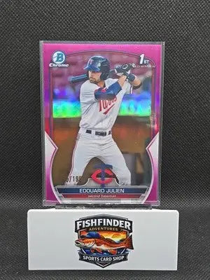 2023 Bowman - Chrome Prospects Edouard Julien #BCP-82 Fuchsia Refractor /199... - Baseball Card Single