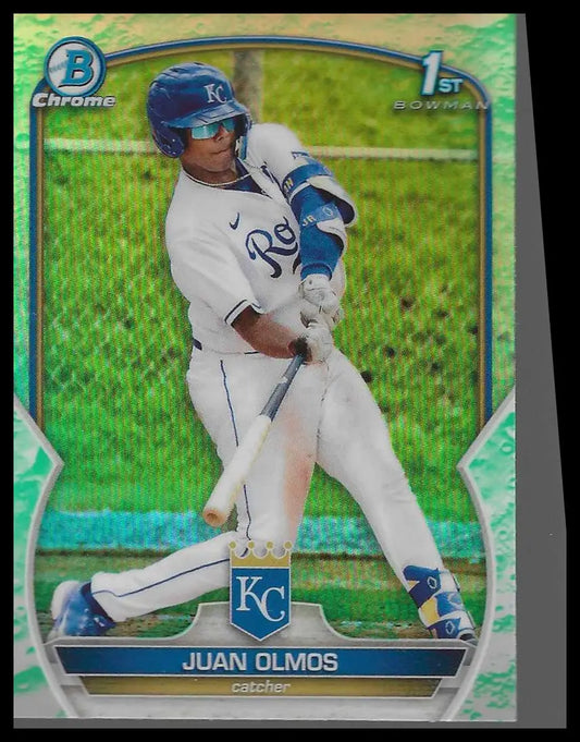 2023 Bowman Chrome Prospects Lunar Glow Refractors #BCP-136 Juan Olmos