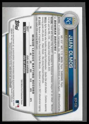 2023 Bowman Chrome Prospects Lunar Glow Refractors #BCP-136 Juan Olmos
