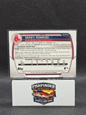 2023 Bowman - Chrome Prospects Mikey Romero #BCP-69 Lunar Glow Refractor (RC) - Baseball Card Single