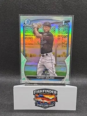 2023 Bowman - Chrome Prospects Yofry Solano #BCP-72 Lunar Glow Refractor (RC) - Baseball Card Single