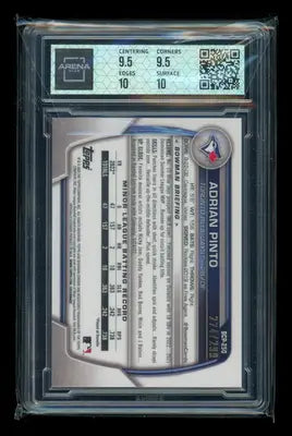 2023 Bowman Chrome Purple Refractor Adrian Pinto #BCP-250 274/299 Arena Club 10 - Baseball Card Single