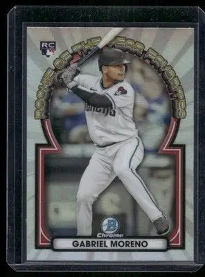 2023 Bowman Chrome Rookie of the Year Favorites Gabriel Moreno #ROYF-11 RC - Baseball Card Single