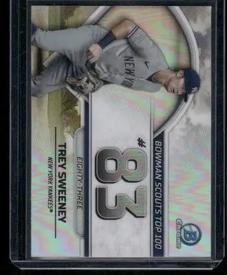 2023 Bowman Chrome Scouts Top 100 Trey Sweeney #BTP-83 Baseball - Baseball Card Single