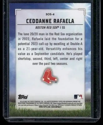 2023 Bowman Chrome Sights on September Ceddanne Rafaela #SOS-4 Baseball - Baseball Card Single