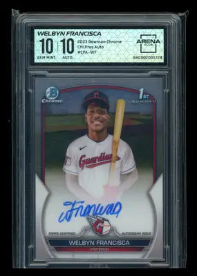 2023 Bowman Chrome Welbyn Franciska #CPA-WF Autograph Issue Arena Club 10 - Baseball Card Single