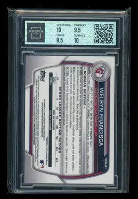 2023 Bowman Chrome Welbyn Franciska #CPA-WF Autograph Issue Arena Club 10 - Baseball Card Single