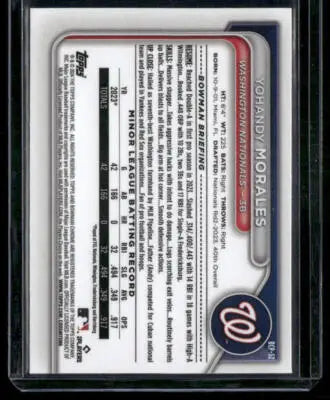 2023 Bowman Chrome Yohandy Morales #BCP-52 Mojo 1st Bowman Baseball - Baseball Card Single
