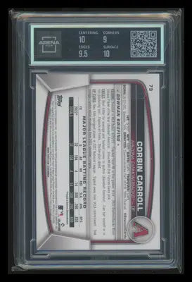 2023 Bowman Corbin Carroll #73 RC Baseball Arena Club 9.5 - Baseball Card Single