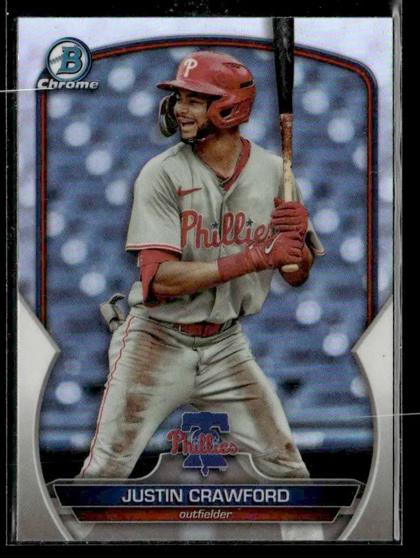 2023 Bowman Draft #BDC-71 Justin Crawford Chrome Refractor - Baseball Card Single