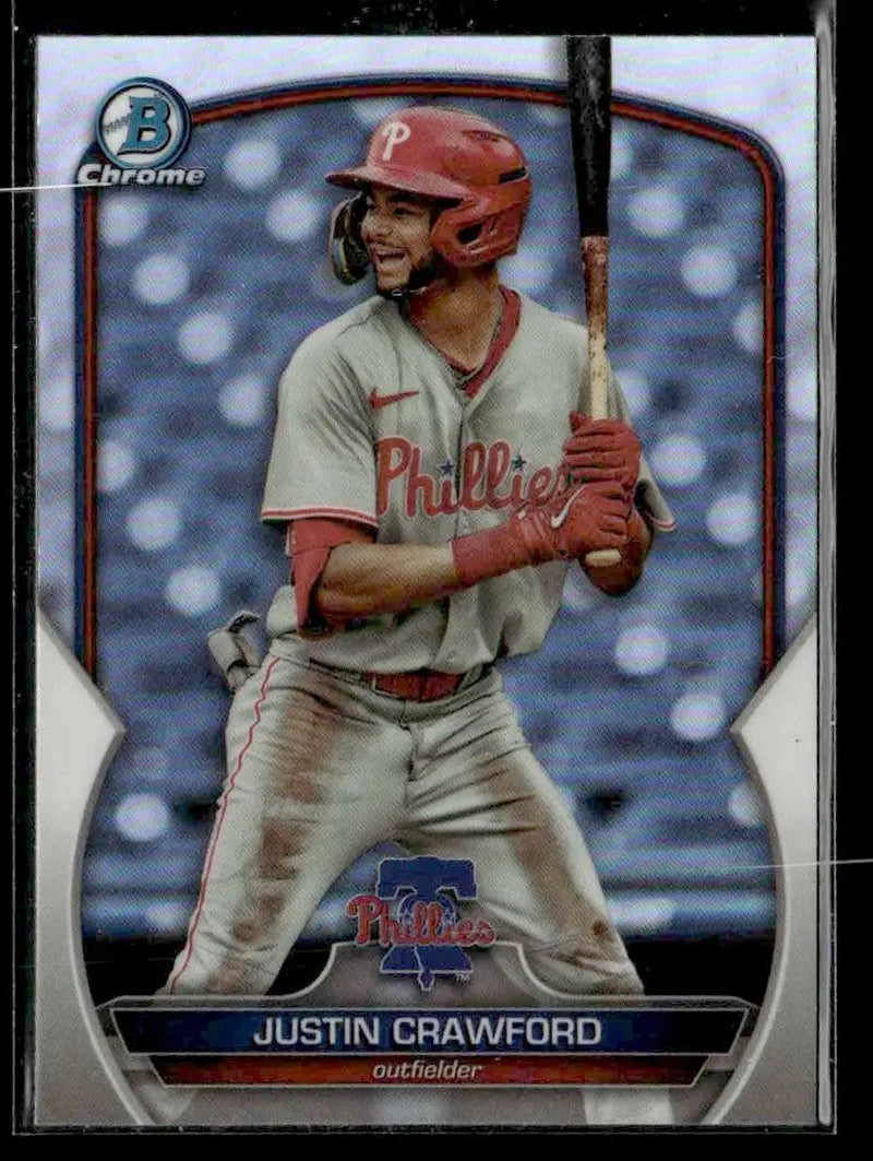 2023 Bowman Draft #BDC-71 Justin Crawford Chrome Refractor - Baseball Card Single