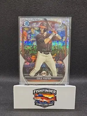 2023 Bowman Draft - Chrome Cole Foster #BDC-128 Sparkle Refractor (RC) - Baseball Card Single