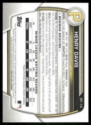2023 Bowman Henry Davis #BP-14 Baseball - Baseball Card Single