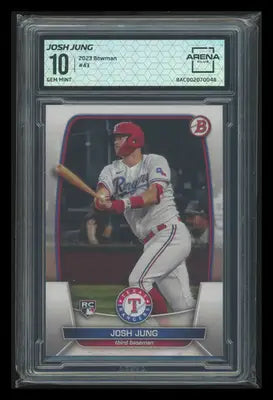 2023 Bowman Josh Jung #43 RC Baseball Arena Club 10 - Baseball Card Single