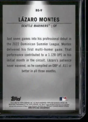 2023 Bowman Lazaro Montes #BS-9 Bowman Spotlights Baseball - Baseball Card Single