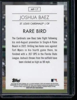 2023 Bowman Modern Prospects Rare Bird Joshua Baez #MP-17 Baseball - Baseball Card Single