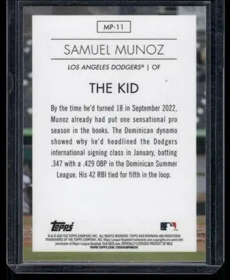 2023 Bowman Modern Prospects Samuel Munoz #MP-11 Baseball - Baseball Card Single