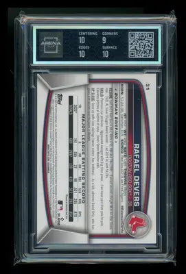 2023 Bowman Neon Green Rafael Devers #31 330/399 Baseball Arena Club 9.5 - Baseball Card Single