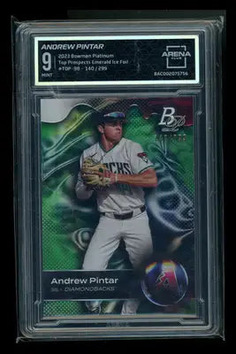 2023 Bowman Platinum Emerald Ice Foil Andrew Pintar #TOP-98 140/200 Arena Club 9 - Baseball Card Single