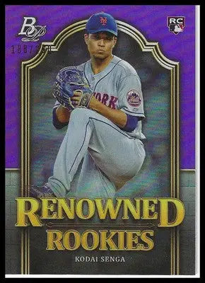2023 Bowman Platinum Renowned Rookies Purple #RR-18 Kodai Senga