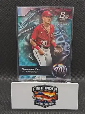 2023 Bowman Platinum - Top Prospects Brenner Cox #TOP-89 Aqua Ice Foil /250 (RC) - Baseball Card Single