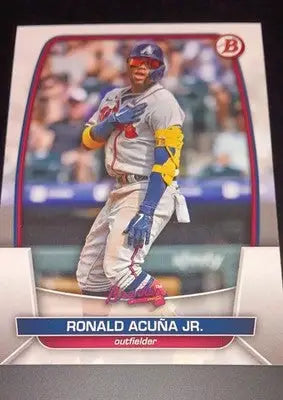 2023 Bowman - Ronald Acuña Jr. #92. Atlanta Braves. NRMT+ - Baseball Card Single