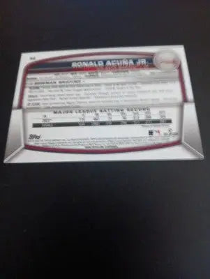 2023 Bowman - Ronald Acuña Jr. #92. Atlanta Braves. NRMT+ - Baseball Card Single