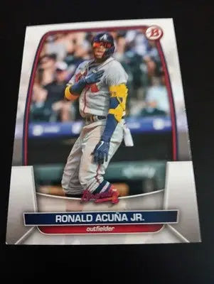 2023 Bowman - Ronald Acuña Jr. #92. Atlanta Braves. NRMT+ - Baseball Card Single