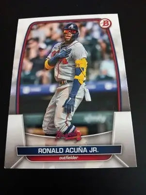 2023 Bowman - Ronald Acuña Jr. #92. Atlanta Braves. NRMT+ - Baseball Card Single
