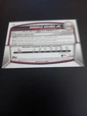 2023 Bowman - Ronald Acuña Jr. #92. Atlanta Braves. NRMT+ - Baseball Card Single