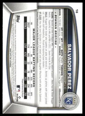 2023 Bowman Salvador Perez #16 Baseball - Baseball Card Single
