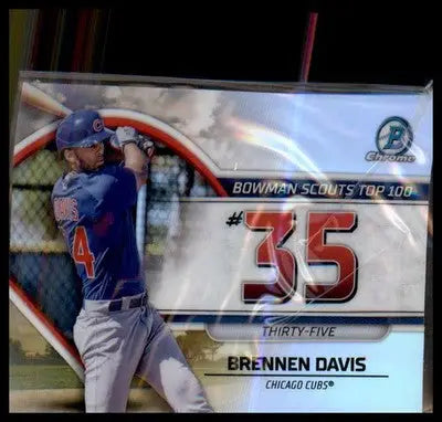 2023 Bowman Bowman Scouts Top 100 #BTP-35 Brennen Davis - Baseball Card Single