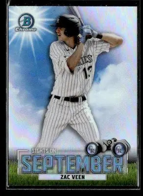 2023 Bowman #SOS-10 Zac Veen Sights on September - Baseball Card Single