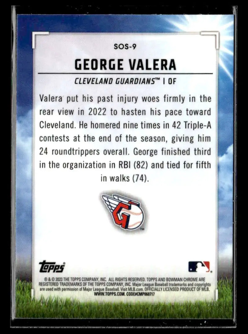 2023 Bowman #SOS-9 George Valera Sights on September - Baseball Card Single