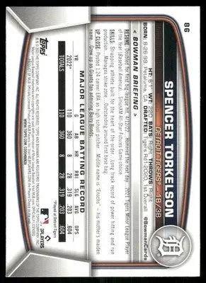 2023 Bowman Spencer Torkelson #86 Baseball - Baseball Card Single