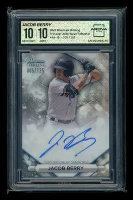 2023 Bowman Sterling Wave Ref Jacob Berry #PA-JB Checklist 005/125 Auto AC 10 - Baseball Card Single