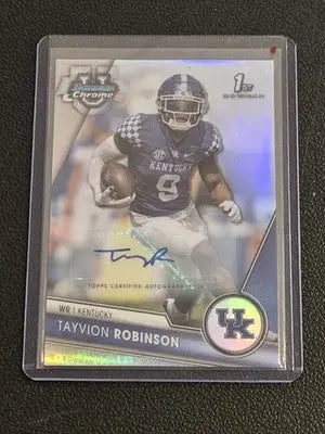2023 Bowman U Chrome Tayvion Robinson Chrome Prospect Autographs Refractor #/499 - Baseball Card Single