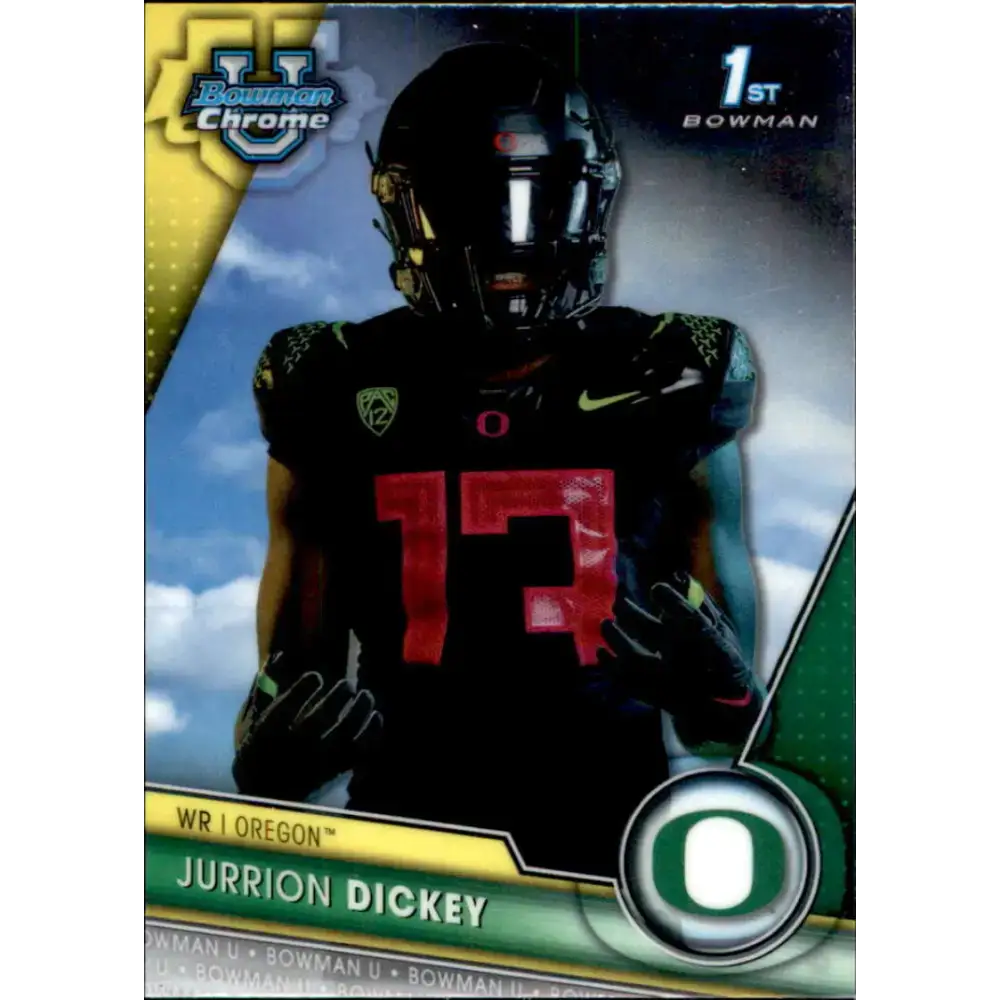 2023 Bowman University Chrome #105 Jurrion Dickey NM-MT Oregon Ducks Football Card - Football Card Single
